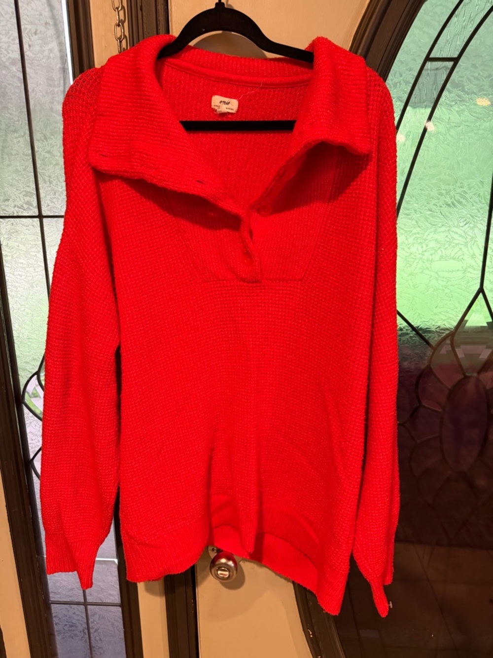 aerie Bright Red Cozy Turtleneck Sweater